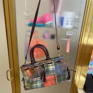 Dooney and Burke plaid ladybug bag